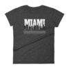 Miami Florida Skyline Silhouette and Reflection Women's T-Shirt - Image 3