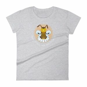 Bee Still and Meditate Meditating Bee Buddhism yoga Women's T-Shirt - Image 6