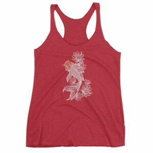 Koi Fish With Lotus Flowers Koi Fish Lovers Women's tank top - Image 10