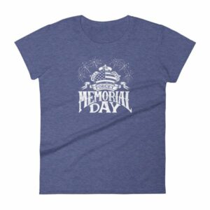 We Will Never Forget Memorial Day American Flag Women's T Shirt - Image 6