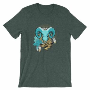 Aries Zodiac Symbol Rams Head Astrology T-Shirt - Image 5