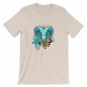 Aries Zodiac Symbol Rams Head Astrology T-Shirt - Image 12