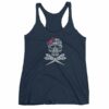 Hairdresser Skull Scissors and Bow Zentangle Style Women's tank top - Image 5