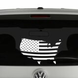 American Flag on United States Map Vinyl Decal Sticker Car