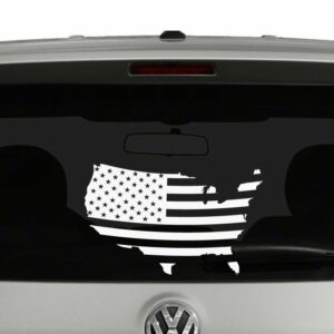 American Flag on United States Map Vinyl Decal Sticker Car