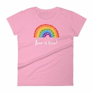 Pride Love is Love Mosaic Rainbow Pride Month Women's T-Shirt - Image 15