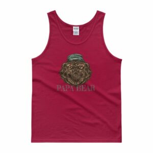 Papa Bear Grizzly Bear Daddy Tank top - Image 8