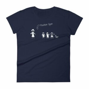 Husband Wanted Stick Figure Family Position Open Women's T-Shirt - Image 4