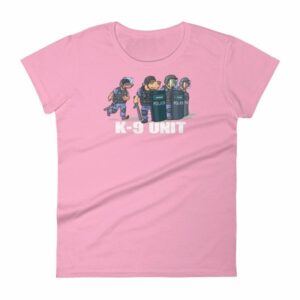 Police K9 Unit Sheepdog LEO Police Dog Funny Women's T-Shirt - Image 15