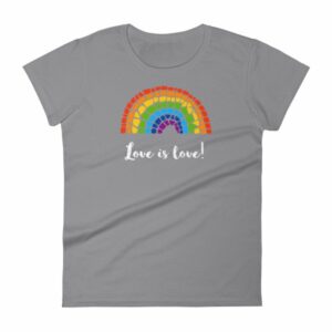 Pride Love is Love Mosaic Rainbow Pride Month Women's T-Shirt - Image 5