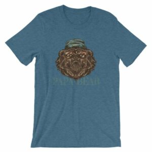 Papa Bear Grizzly Bear Daddy T-Shirt - Image 3