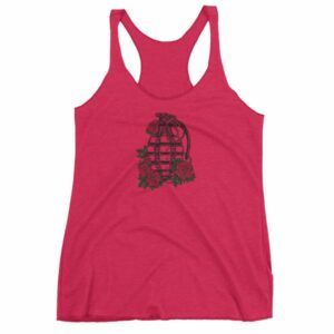 Grenade and Roses - Vintage Hand Grenade Tattoo Art Women's tank top - Image 13