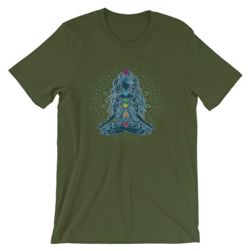 T-Shirt Donna Keep Calm And Do Yoga Lotus Asana, Cotone, Girocollo, Stampa Resistente - 5