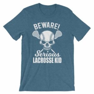 Beware Serious Lacrosse Kid Lacrosse Lovers T-Shirt - Image 2