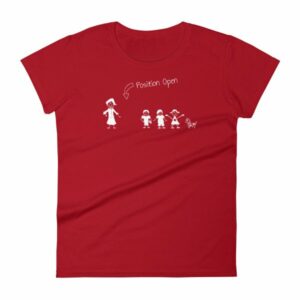 Husband Wanted Stick Figure Family Position Open Women's T-Shirt - Image 16