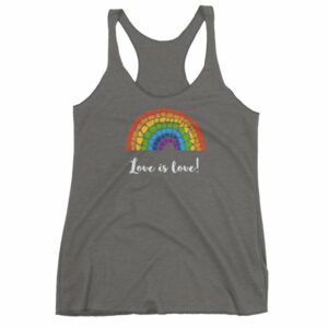 Pride Love is Love Mosaic Rainbow Pride Month Women's tank top - Image 4