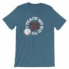 I Teach My Kids To Hit and Steal Baseball Mom Dad T-Shirt - Image 2