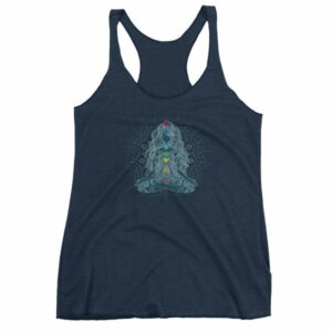 Meditating Lotus Asana Seven Chakras Meditation Yoga Women's tank top - Image 5