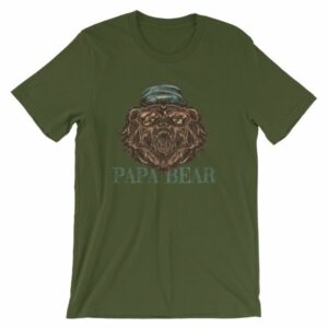 Papa Bear Grizzly Bear Daddy T-Shirt - Image 6