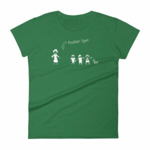 Husband Wanted Stick Figure Family Position Open Women's T-Shirt - Image 7