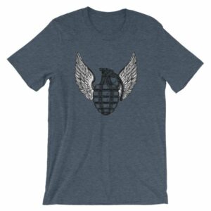 Grenade and Wings - Vintage Pineapple Hand Grenade T-Shirt - Image 5