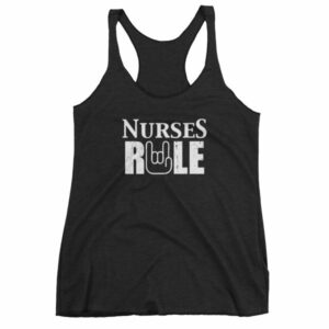 Nurses Rule Rock On Hand Nurse Support Women's tank top