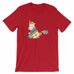 Cute Unicorn Farting Rainbow Clouds Funny Unicorn T-Shirt - Image 15