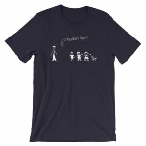 Wife Wanted Stick Figure Family Wife Position Open T-Shirt - Image 7
