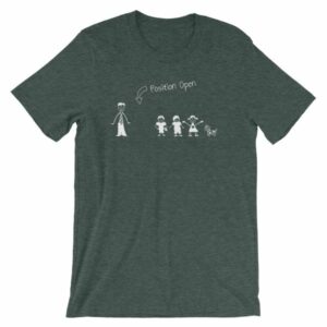 Wife Wanted Stick Figure Family Wife Position Open T-Shirt - Image 3