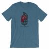 Never Fearful Heart Hand Grenade Retro Art T-Shirt - Image 2