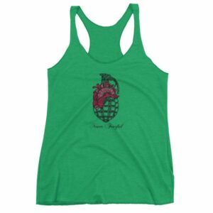 Never Fearful Heart Hand Grenade Retro Art Women's tank top - Image 10