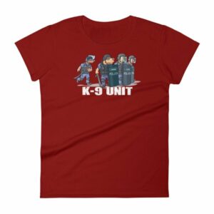 Police K9 Unit Sheepdog LEO Police Dog Funny Women's T-Shirt - Image 14