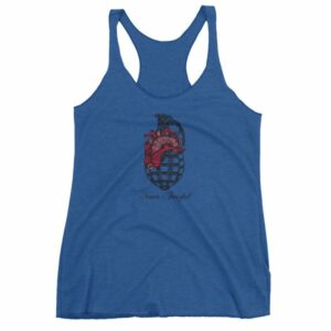 Never Fearful Heart Hand Grenade Retro Art Women's tank top - Image 9