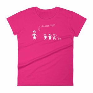 Husband Wanted Stick Figure Family Position Open Women's T-Shirt - Image 15