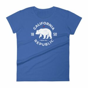 California Republic State Bear 1850 Golden State Women's T-Shirt - Image 9