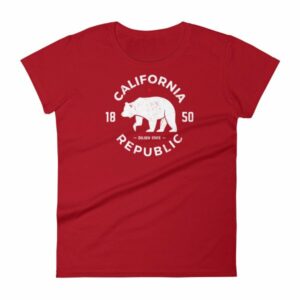 California Republic State Bear 1850 Golden State Women's T-Shirt - Image 17