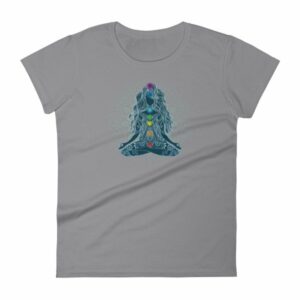 Meditating Lotus Asana Seven Chakras Meditation Yoga Women's T-Shirt - Image 5