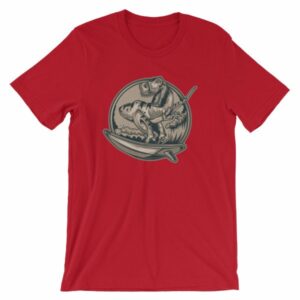 Surfing T-Rex Cool Surfing Dinosaur T-Shirt - Image 13