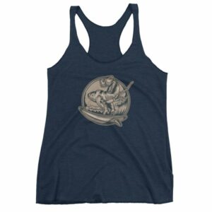 Surfing T-Rex Cool Surfing Dinosaur Women's tank top - Image 5