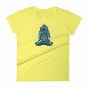 Meditating Lotus Asana Seven Chakras Meditation Yoga Women's T-Shirt - Image 11