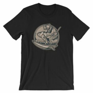 Surfing T-Rex Cool Surfing Dinosaur T-Shirt