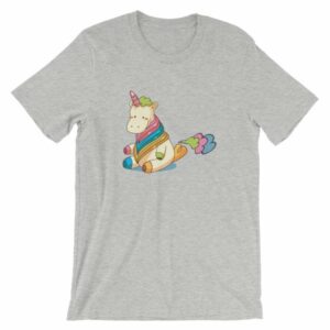 Cute Unicorn Farting Rainbow Clouds Funny Unicorn T-Shirt - Image 12