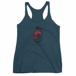 Never Fearful Heart Hand Grenade Retro Art Women's tank top - Image 3