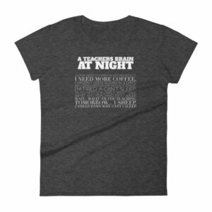 A Teachers Brain At Night Funny Teachers Women's T-Shirt - Image 3