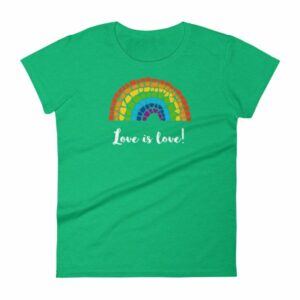 Pride Love is Love Mosaic Rainbow Pride Month Women's T-Shirt - Image 10