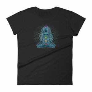 Meditating Lotus Asana Seven Chakras Meditation Yoga Women's T-Shirt