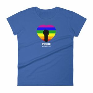 LGBT Pride Love Wins Rainbow Heart Pride Month Awareness Women's T-Shirt - Image 9