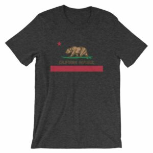 California Republic Surfing Bear State Flag T-Shirt - Image 5