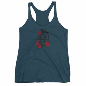 Grenade and Roses - Vintage Hand Grenade Tattoo Art Women's tank top - Image 3