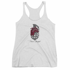 Never Fearful Heart Hand Grenade Retro Art Women's tank top